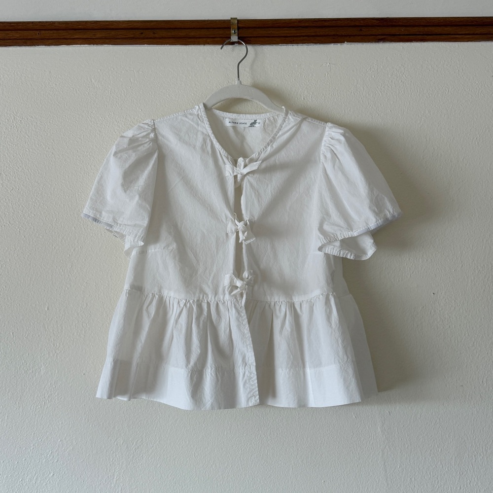 Altar’d State Tie Front Blouse